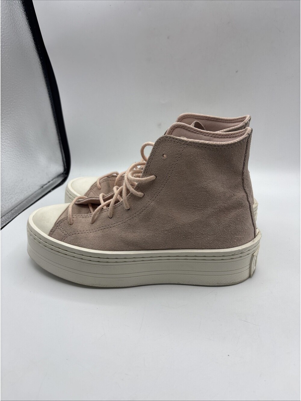 Converse All Star Women's  Size 8 Modern Lift Mono Suede Platform Sneak Rose - Picture 3 of 9
